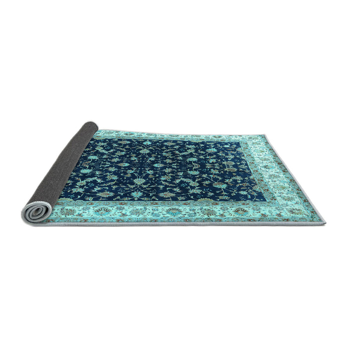 Sideview of Persian Light Blue Traditional Rug, tr3484lblu