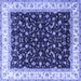 Square Persian Blue Traditional Rug, tr3484blu