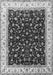 Serging Thickness of Machine Washable Persian Gray Traditional Rug, wshtr3484gry