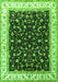 Serging Thickness of Machine Washable Persian Green Traditional Area Rugs, wshtr3484grn