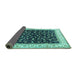 Sideview of Persian Turquoise Traditional Rug, tr3484turq