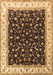 Machine Washable Persian Brown Traditional Rug, wshtr3484brn