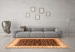 Machine Washable Persian Orange Traditional Area Rugs in a Living Room, wshtr3484org