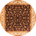 Square Persian Orange Traditional Rug, tr3484org