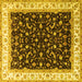 Square Persian Yellow Traditional Rug, tr3484yw
