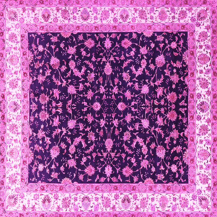 Square Persian Pink Traditional Rug, tr3484pnk