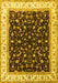 Machine Washable Persian Yellow Traditional Rug, wshtr3484yw