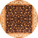 Machine Washable Persian Orange Traditional Area Rugs, wshtr3484org