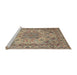 Sideview of Machine Washable Traditional Sepia Brown Rug, wshtr3485