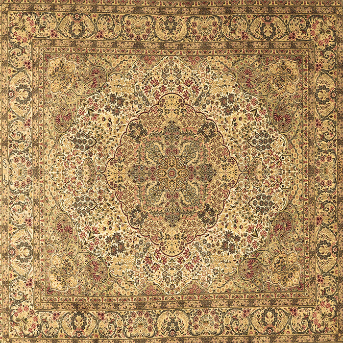 Square Persian Brown Traditional Rug, tr3485brn