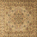 Square Persian Brown Traditional Rug, tr3485brn