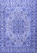 Machine Washable Persian Blue Traditional Rug, wshtr3485blu