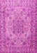 Machine Washable Persian Pink Traditional Rug, wshtr3485pnk