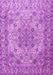 Machine Washable Persian Purple Traditional Area Rugs, wshtr3485pur