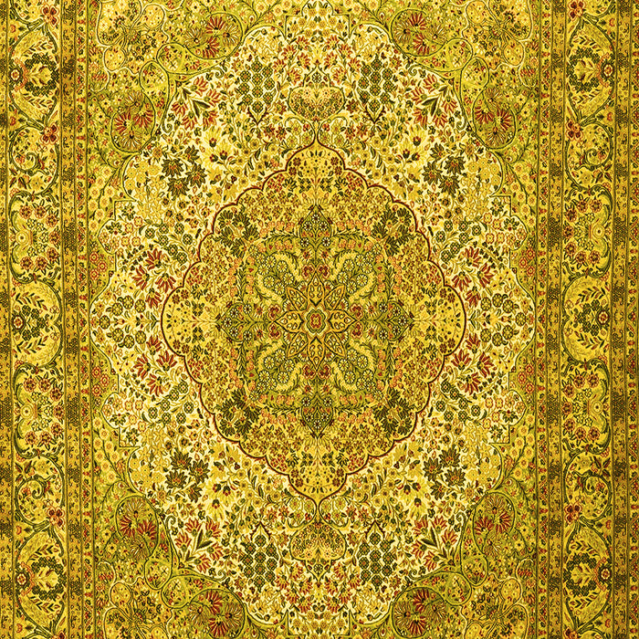 Machine Washable Persian Yellow Traditional Rug, wshtr3485yw