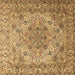 Square Machine Washable Persian Brown Traditional Rug, wshtr3485brn