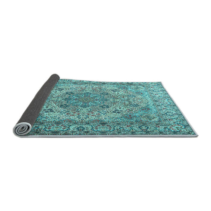 Sideview of Persian Light Blue Traditional Rug, tr3485lblu