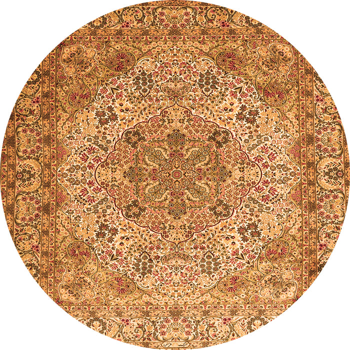 Machine Washable Persian Orange Traditional Area Rugs, wshtr3485org