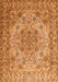 Serging Thickness of Machine Washable Persian Orange Traditional Area Rugs, wshtr3485org