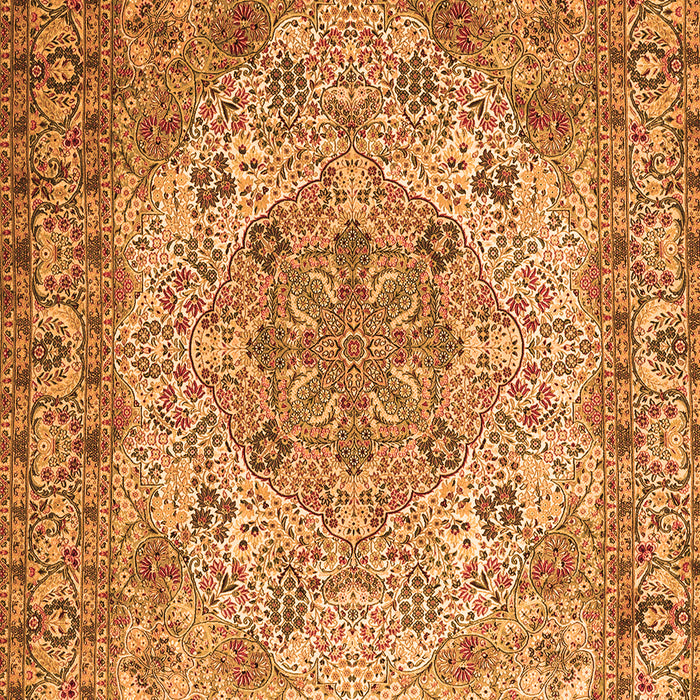 Serging Thickness of Machine Washable Persian Orange Traditional Area Rugs, wshtr3485org