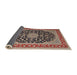 Sideview of Traditional Light French Beige Brown Medallion Rug, tr3486