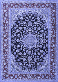 Medallion Blue Traditional Rug, tr3486blu