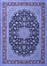 Medallion Blue Traditional Rug, tr3486blu