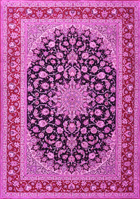 Medallion Pink Traditional Rug, tr3486pnk