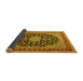 Sideview of Medallion Yellow Traditional Rug, tr3486yw