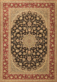 Medallion Brown Traditional Rug, tr3486brn