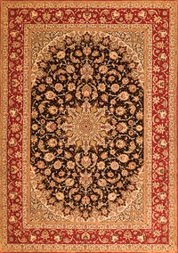 Medallion Orange Traditional Rug, tr3486org