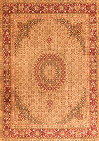 Medallion Orange Traditional Rug, tr3487org