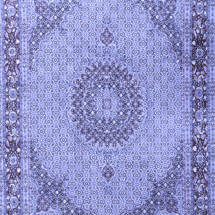 Machine Washable Medallion Blue Traditional Rug, wshtr3487blu
