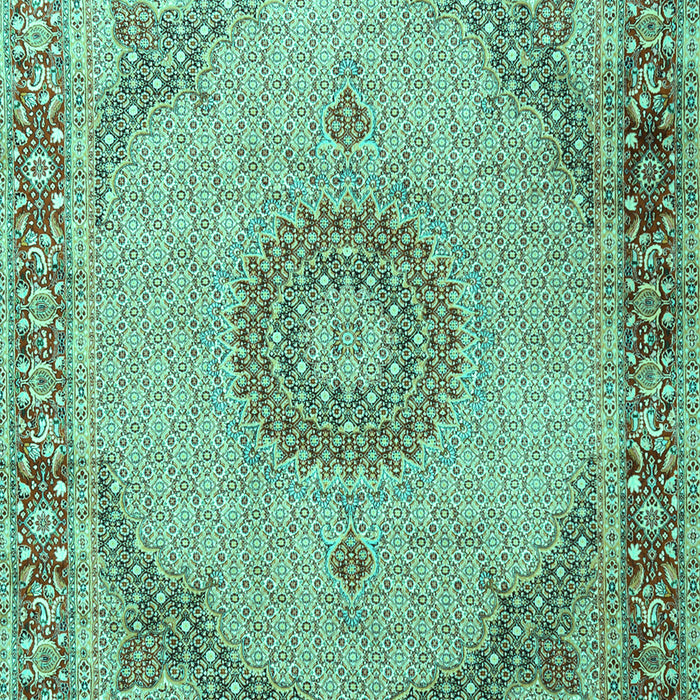 Medallion Turquoise Traditional Rug, tr3487turq