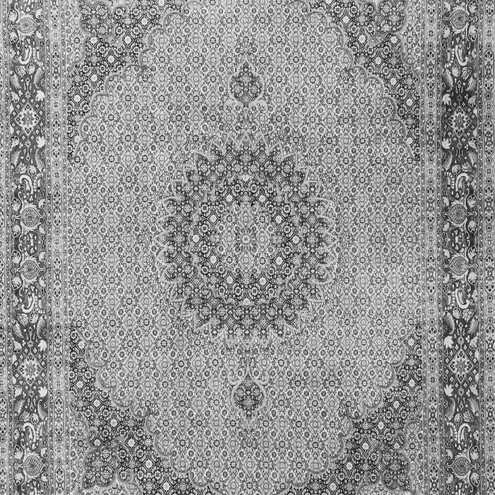 Serging Thickness of Machine Washable Medallion Gray Traditional Rug, wshtr3487gry
