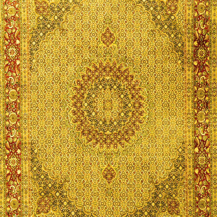 Medallion Yellow Traditional Rug, tr3487yw