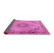 Sideview of Medallion Pink Traditional Rug, tr3487pnk