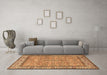 Machine Washable Persian Brown Traditional Rug in a Living Room,, wshtr3488brn