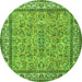 Machine Washable Persian Green Traditional Area Rugs, wshtr3488grn