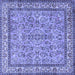 Square Persian Blue Traditional Rug, tr3488blu