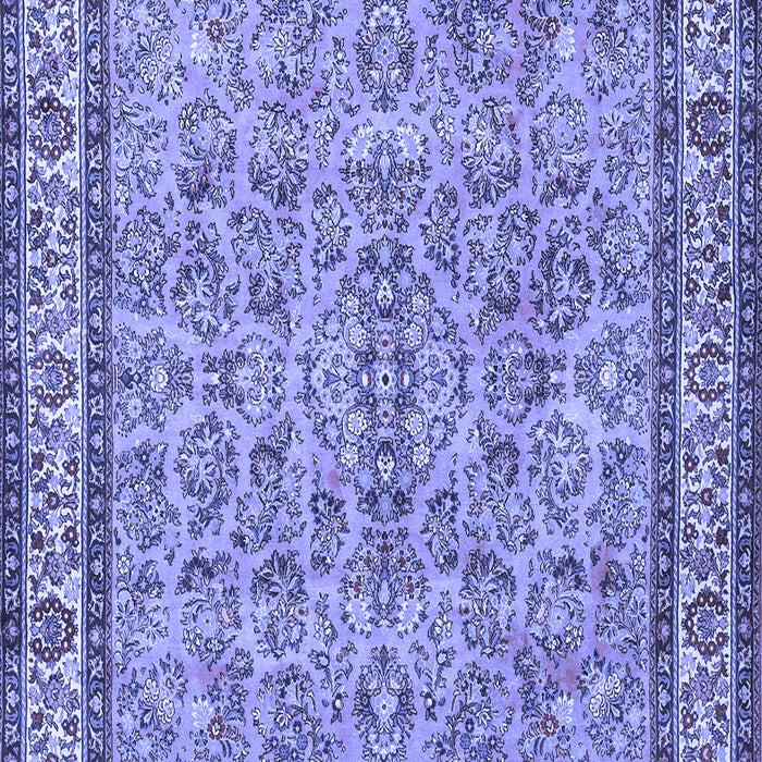 Machine Washable Persian Blue Traditional Rug, wshtr3488blu