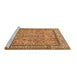 Sideview of Machine Washable Persian Brown Traditional Rug, wshtr3488brn