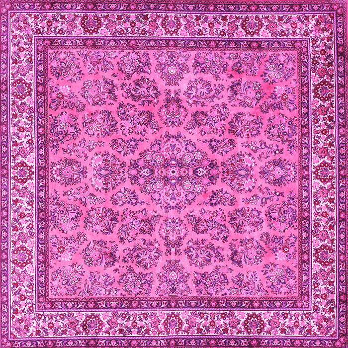 Square Persian Pink Traditional Rug, tr3488pnk