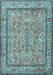 Machine Washable Persian Light Blue Traditional Rug, wshtr3488lblu