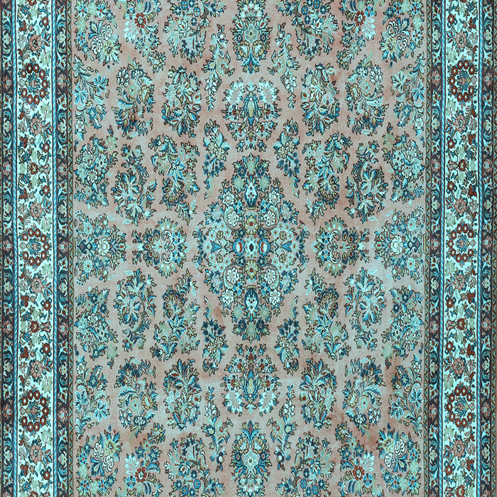 Machine Washable Persian Light Blue Traditional Rug, wshtr3488lblu