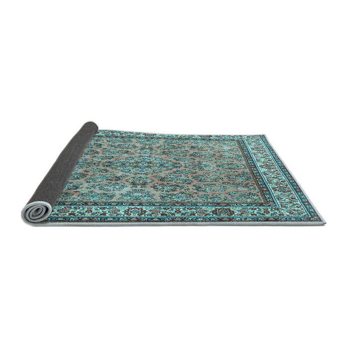 Sideview of Persian Light Blue Traditional Rug, tr3488lblu