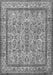 Serging Thickness of Machine Washable Persian Gray Traditional Rug, wshtr3488gry