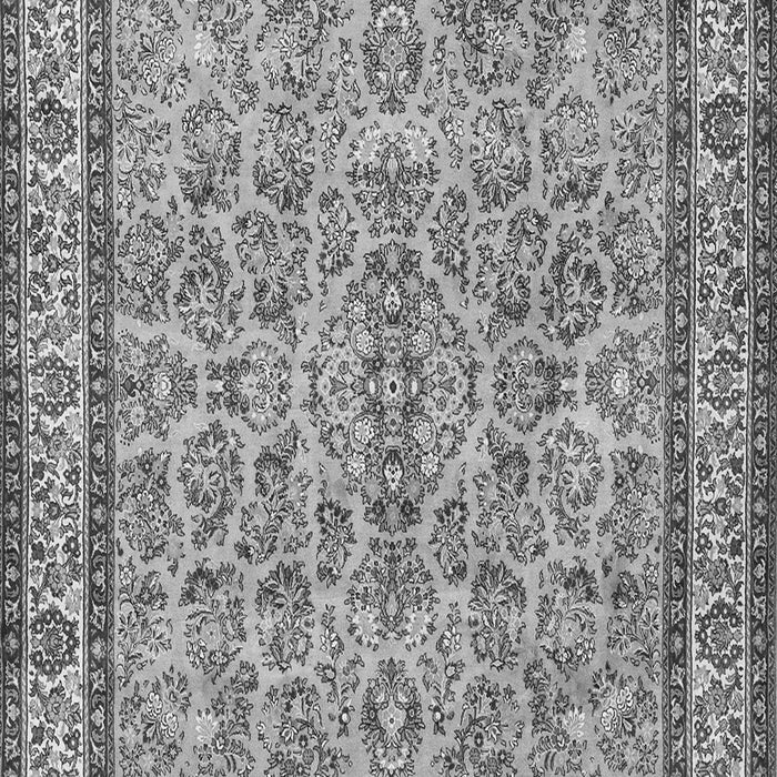 Serging Thickness of Machine Washable Persian Gray Traditional Rug, wshtr3488gry