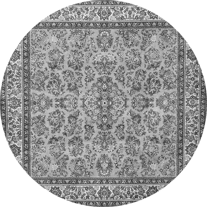 Machine Washable Persian Gray Traditional Rug, wshtr3488gry