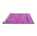 Sideview of Machine Washable Persian Purple Traditional Area Rugs, wshtr3488pur